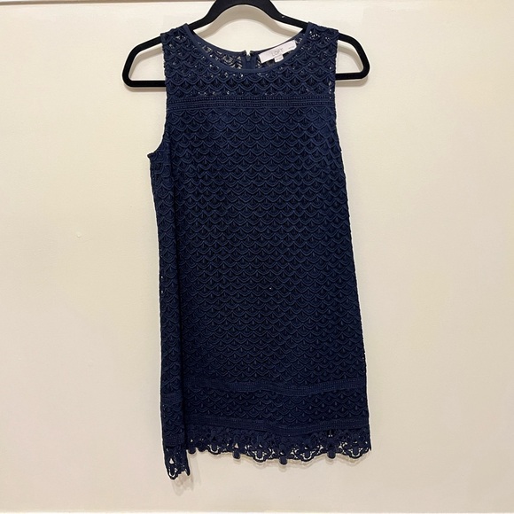 Anne Taylor Loft Navy Lace Shift - Picture 1 of 3